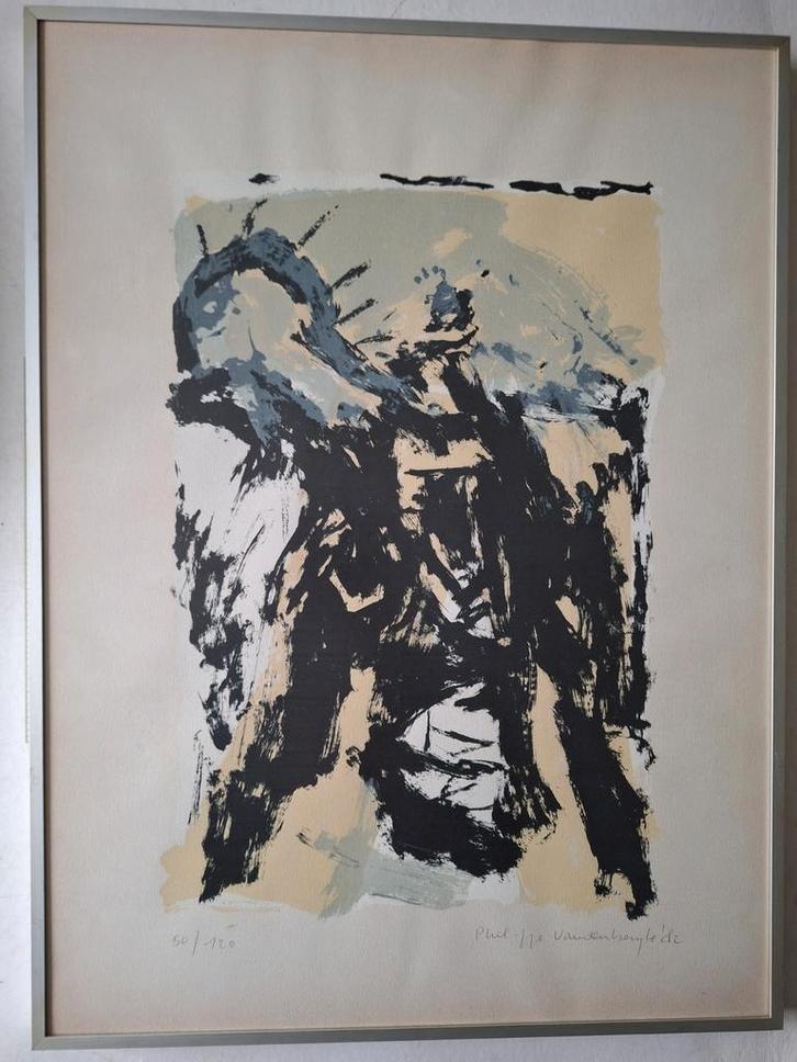 Litho van Philippe Vandenberg "Lyrisch abstracte compositie", Antiek en Kunst, Kunst | Litho's en Zeefdrukken, Ophalen