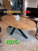 SHOWMODEL ovale eettafel mangohout, Ophalen, Nieuw, 50 tot 100 cm, Vijf personen of meer