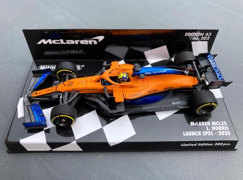 Lando Norris 1:43 Launch Spec 2020 Mclaren MCL35 Formule 1, Verzamelen, Automerken, Motoren en Formule 1, Nieuw, Formule 1, Ophalen of Verzenden