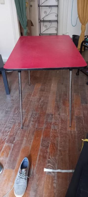 table cuisine vintage formica  rouge, Maison & Meubles, Tables | Tables à manger, 100 à 150 cm, Quatre personnes, Formica Art déco