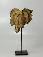 Expressieve Terracotta Kop met Abstracte Beglazing, Antiek en Kunst, Ophalen of Verzenden