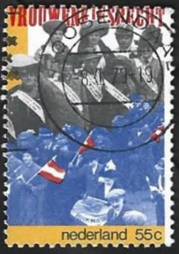 1 Postzegel 60 jaar Vrouwenkiesrecht (PM3) Nederland beschikbaar voor biedingen