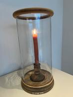 Windlicht in hout en glas Rivièra Maison, Huis en Inrichting, Ophalen, Zo goed als nieuw, Hout, Kandelaar