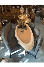 OVALE eettafelbank + 3 stoelen grijs, Enlèvement ou Envoi, Neuf, Tissus