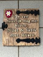 wanddecoratie - kader met spreuk - muur decoratie, Ophalen of Verzenden