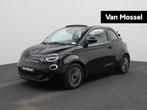 Fiat 500e C Icon 42 kWh, Auto's, 4 zetels, Stof, Cabriolet, Zwart