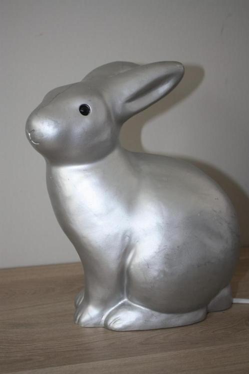 Heico Lamp , transfo , Konijn , zilverkleurig, met lakschade, Verzamelen, Retro, Huis en Inrichting, Ophalen of Verzenden