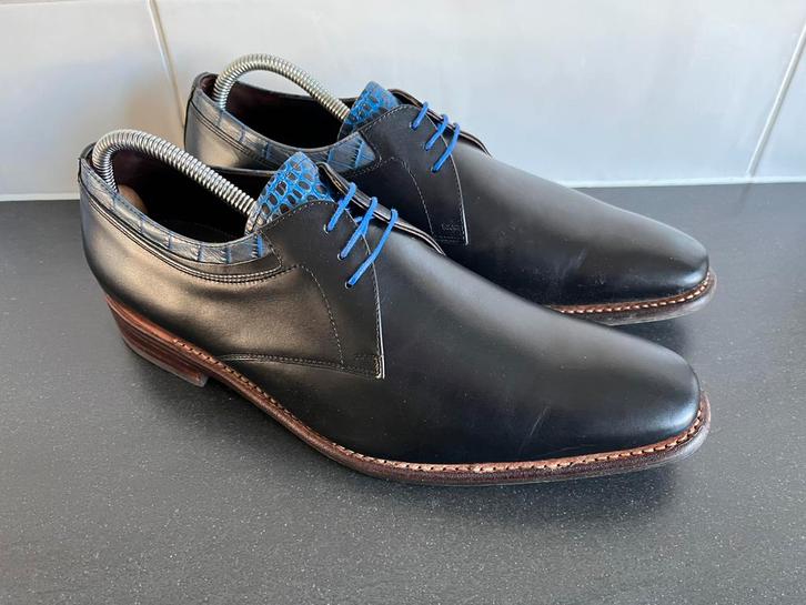 Floris van Bommel herenschoenen maat 9 / 43 H, Kleding | Heren, Schoenen, Zo goed als nieuw, Veterschoenen, Zwart, Ophalen of Verzenden