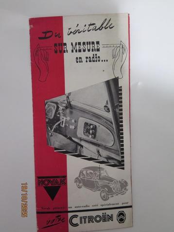 CITROEN TRACTION AVANT    RADIO NOVAK beschikbaar voor biedingen