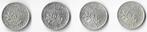50 centimes Frankrijk 1915-1916-1917-1918, Postzegels en Munten, Verzenden, Frankrijk, Setje, Zilver