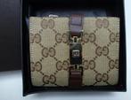 Gucci portefeuille Jackie 1961 card case holder h 10,5, Handtassen en Accessoires, Portemonnees, Overige merken, Bruin, Nieuw