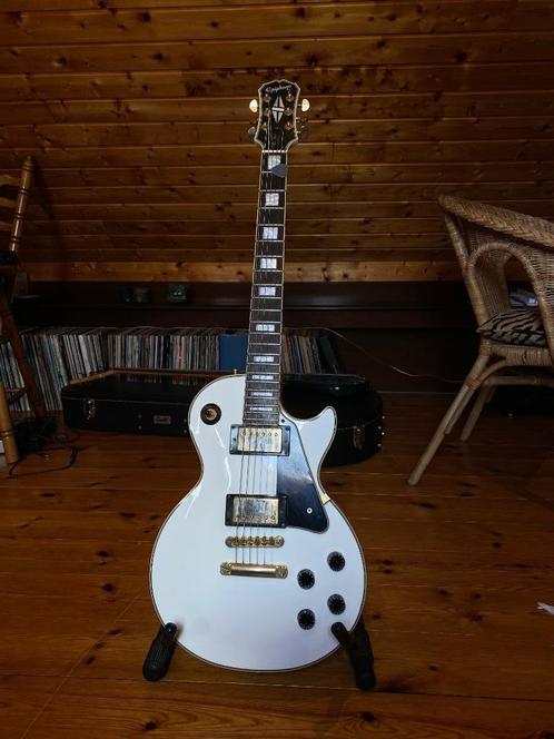 Epiphone Les Paul Custom Alpine White, Muziek en Instrumenten, Snaarinstrumenten | Gitaren | Elektrisch, Gebruikt, Solid body
