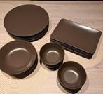 Ikea Servies Bruin, Huis en Inrichting, Keuken | Servies, Ophalen, Zo goed als nieuw, Effen, Compleet servies