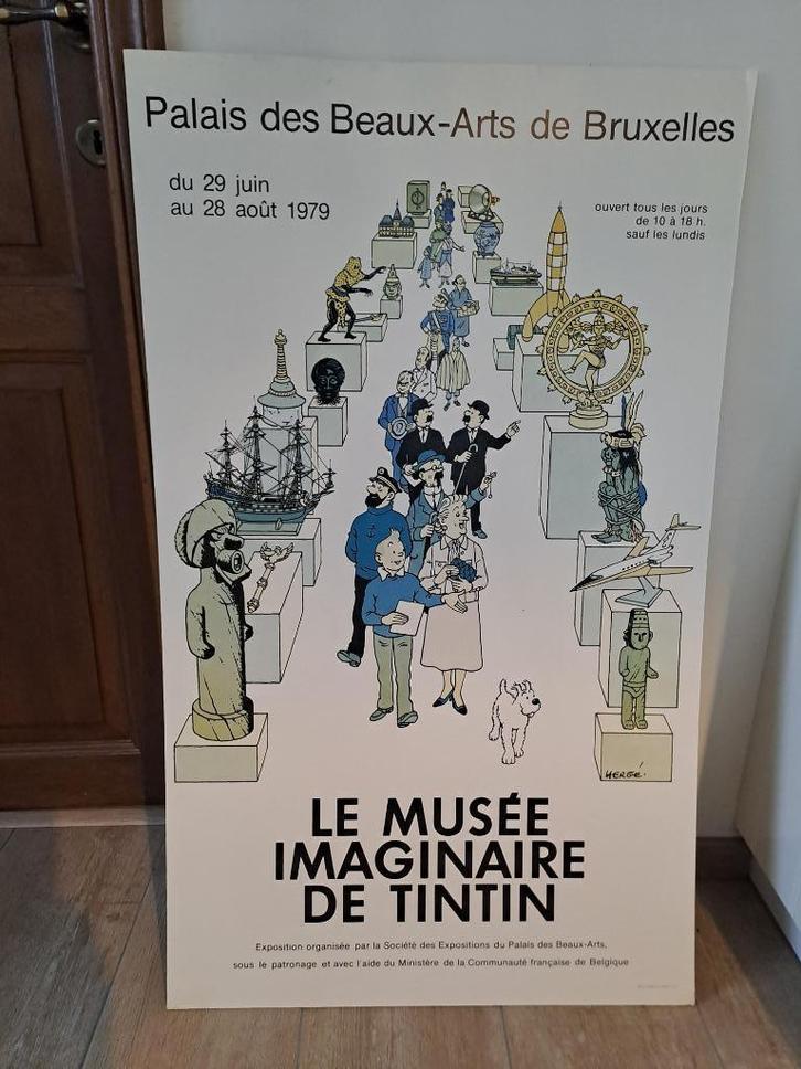 Affiche originale "le musé imaginaire de tintin", Collections, Posters & Affiches, Enlèvement