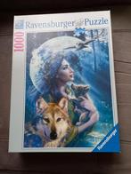 Ravensburger puzzel 1000 stuks - Vrouw met wolven, Ophalen of Verzenden, 500 t/m 1500 stukjes, Gebruikt, Legpuzzel