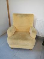 Fauteuil en velours jaune, Maison & Meubles, Fauteuils, Enlèvement, Comme neuf