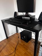 Bureautafel met dubbele koptelefoonhouder en bekerhouder, Ophalen of Verzenden, Zo goed als nieuw, Bureau
