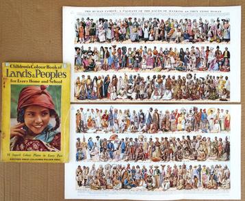 Children's Colour Book of Lands & Peoples - 1911 + 2 platen beschikbaar voor biedingen
