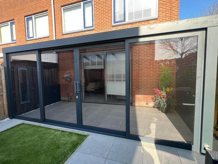 Veranda carport overkapping glazenwand, Tuin en Terras, Overkappingen, Zo goed als nieuw, Carport, Ophalen