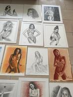 14 originele erotische tekeningen, Ophalen of Verzenden