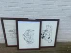 3 kaders 50 x 75 cm, Ophalen of Verzenden, Gebruikt
