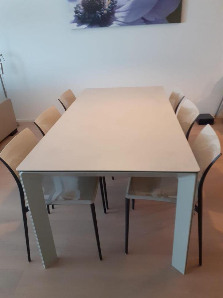 Eettafel met keramisch blad / blad van keramiek, Huis en Inrichting, Tafels | Eettafels, Zo goed als nieuw, 50 tot 100 cm, 150 tot 200 cm