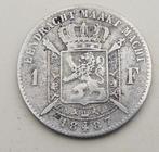 1887 1 frank NL Léopold 2 L WIEBER sans point, Verzenden, Zilver, Losse munt