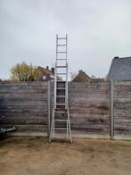 Ladder solide alu 2x10tr uitschuifbaar 5.10H openstaan p113e, Doe-het-zelf en Bouw, Ophalen, Ladder