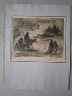 Ets van Frans Cuypers "Don Quichote" proefdruk, Antiek en Kunst, Kunst | Etsen en Gravures, Ophalen of Verzenden