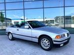 BMW 320I E36 CABRIO 6-CIL.150 PK BJ.98+HARDTOP AUT.ROESTVRY!, Auto's, Automaat, Zwart, Cabriolet, Leder