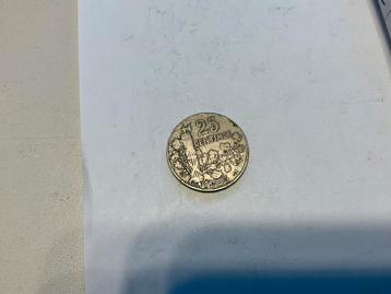 Franse 25 centimes-munt uit 1905. beschikbaar voor biedingen