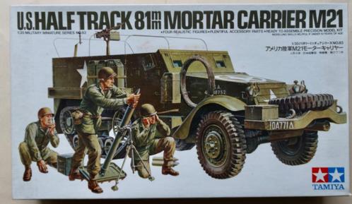 Tamiya 1:35 - U.S. HALF TRACK 81mm MORTELDRAGER M21, Hobby en Vrije tijd, Modelbouw | Auto's en Voertuigen, Nieuw, Truck, 1:32 tot 1:50