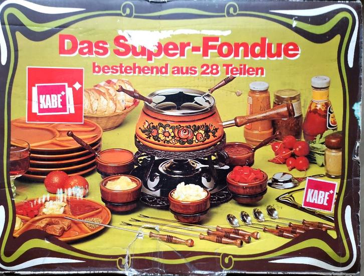 RETRO FONDUE SET All-in, Elektronische apparatuur, Fonduesets, Gebruikt, Fondueset, Brander, Ophalen