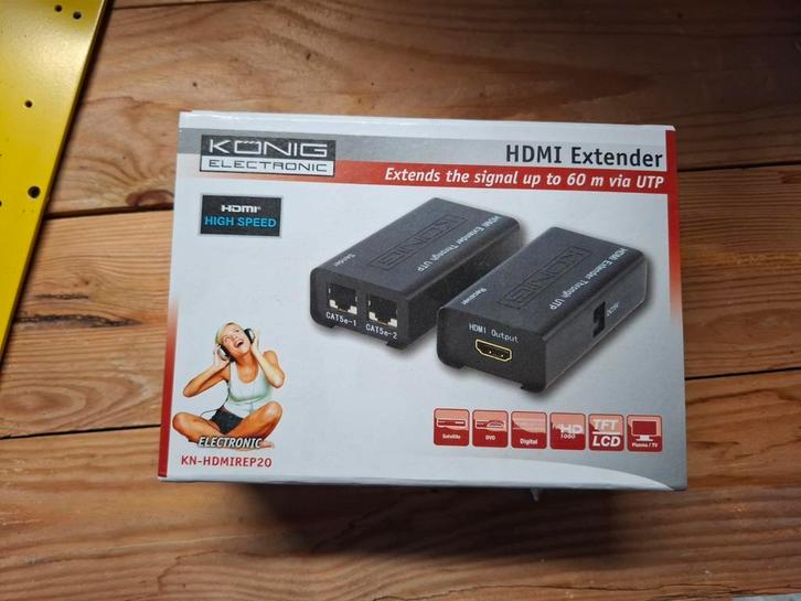 König KN-HDMIREP20, Audio, Tv en Foto, Audiokabels en Televisiekabels, Nieuw, Ophalen of Verzenden