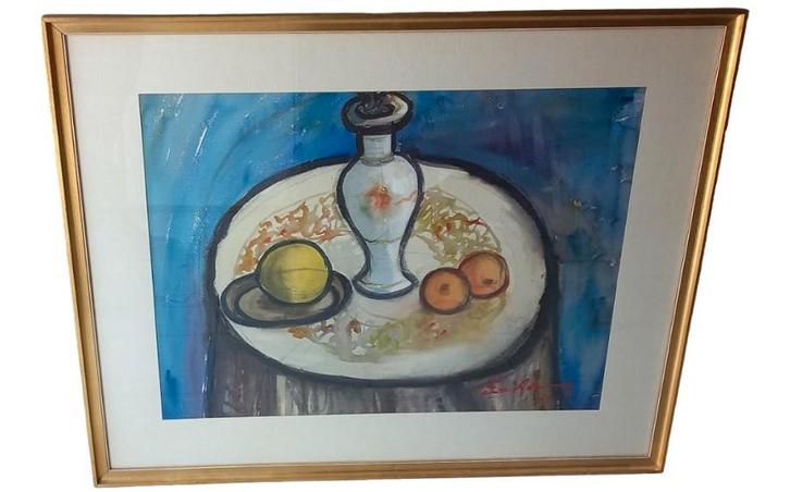 Emiel Adams "stilleven". aquarel., Antiquités & Art, Art | Peinture | Classique, Enlèvement