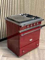 Luxe Lacanche fornuis Gas 70cm Rood Griotte Blinkend Chroom, 60 cm of meer, 3 kookzones of minder, Zo goed als nieuw, Energieklasse A of zuiniger