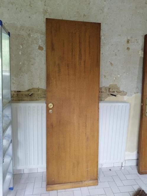 Massief eiken enkele binnendeuren (met of zonder glas), Doe-het-zelf en Bouw, Deuren en Vliegenramen, Zo goed als nieuw, Binnendeur