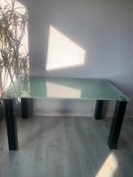 Eettafel met melk glasplaat., Ophalen, Zo goed als nieuw