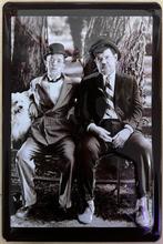 Reclamebord van Laurel en Hardy in reliëf-20x30cm, Nieuw, Reclamebord, Verzenden