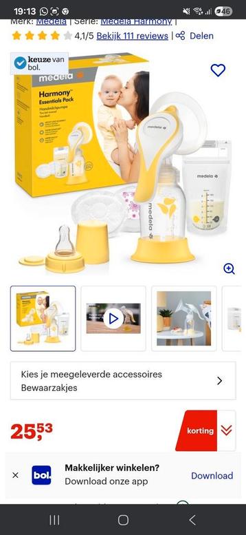 Medela harmony handkolf beschikbaar voor biedingen