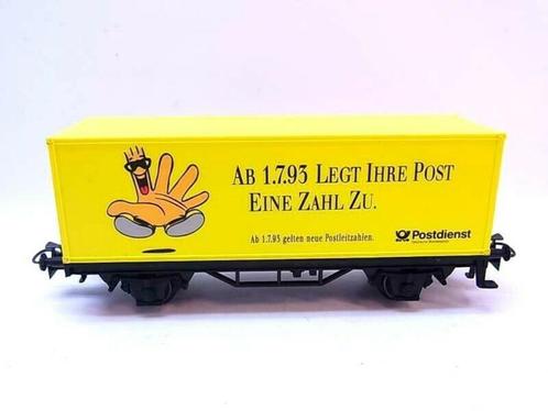 84577 MÄRKLIN HO – Wagon porte-conteneurs "Postal Service"/W, Hobby & Loisirs créatifs, Trains miniatures | HO, Comme neuf, Wagon