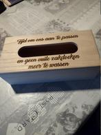 Tissuedoos met tekst/tekening naar keuze, Ophalen of Verzenden, Nieuw