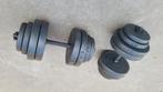 Halterset verstelbaar tot 15kg, Sport en Fitness, Fitnessmaterialen, Ophalen of Verzenden, Zo goed als nieuw, Halterset