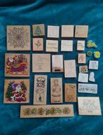 Diverse houten stempels 28 stuks, Ophalen, Gebruikt, Houten stempel