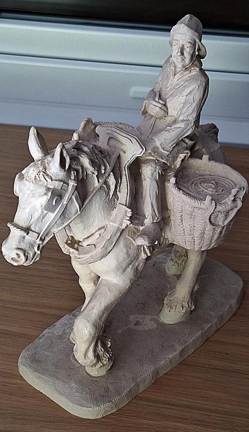 Prachtige beeld van "Paardenvisser" door Dieusaert Jan, Verzamelen, Beelden en Beeldjes, Zo goed als nieuw, Ophalen