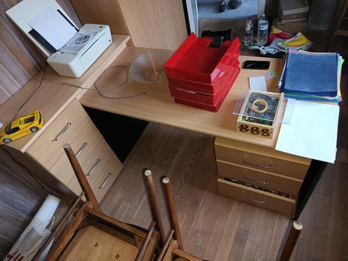 Hoekbureau met boekenkast, Huis en Inrichting, Bureaus, Gebruikt, Bureau, Ophalen