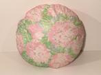 Ronde bloemen kussen 35 cm, Huis en Inrichting, Woonaccessoires | Kussens, Ophalen of Verzenden, Zo goed als nieuw, Rond