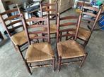 5 Eiken stoelen in landelijke stijl, Ophalen of Verzenden