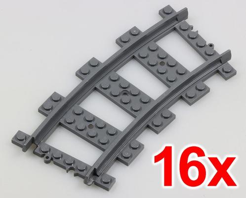 Lego treinsporen bochten 16 stuks, dit is 1 volledige cirkel, Kinderen en Baby's, Speelgoed | Duplo en Lego, Zo goed als nieuw