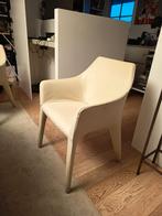 10 lederen kuipstoelen, Ophalen, Gebruikt, Wit